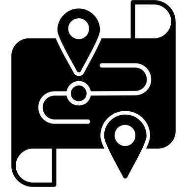 konum haritası pin simgesi katı biçiminde