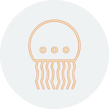 Denizanası simge vektör çizim