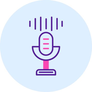 mikrofon simgesi vektör illüstrasyonu