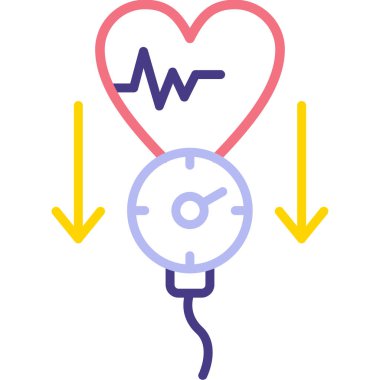 Kardiyogramlı kalp. Web simgesi