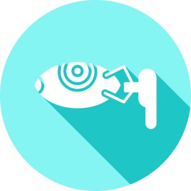 Balık. Web simgesi basit illüstrasyon