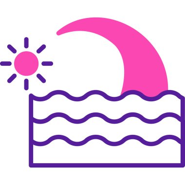 Yaz simgesinin vektör illüstrasyonu