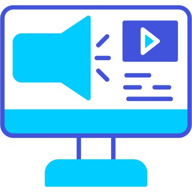 Konuşmacı. Web simgesi basit illüstrasyon