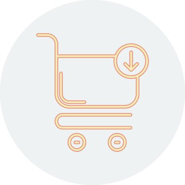 Alışveriş arabası ikonu. vektör illüstrasyonu