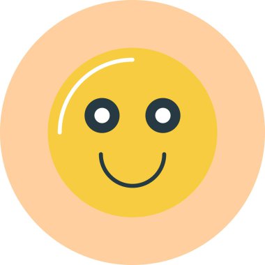 Düz stil gülen emoji simgesi