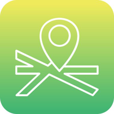 eşsiz konum konum vektör çizgisi simgesi