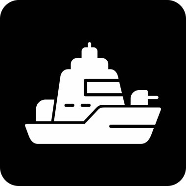 Gemi simgesi, vektör illüstrasyonu