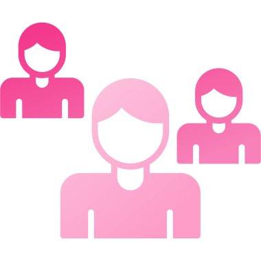 insanlar düz vektör simgesi