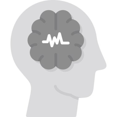 Beyin ve insan kafası. vektör illüstrasyonu