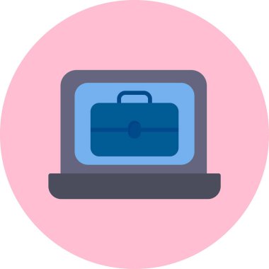 Evrak çantası simgesinin vektör illüstrasyonu