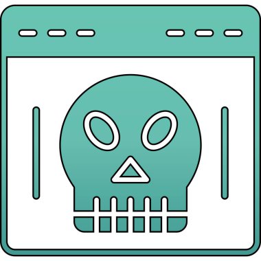 kafatası simgesi, vektör illüstrasyonu