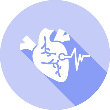 Kalp. Web simgesi basit illüstrasyon