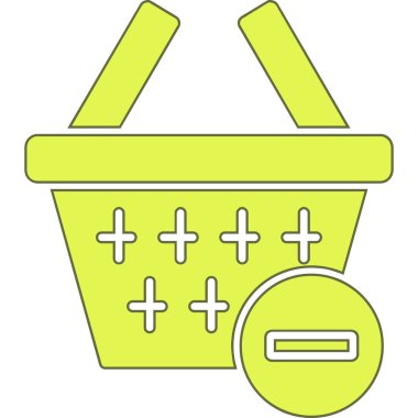 Alışveriş sepeti ikonu. vektör illüstrasyonu