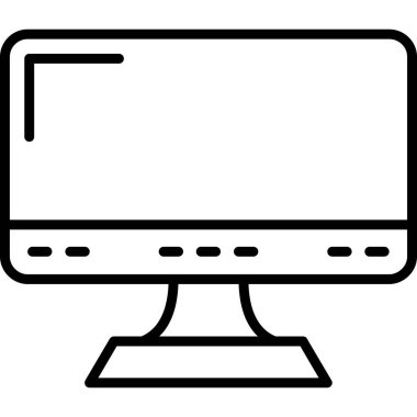Monitör. Web simgesi basit illüstrasyon