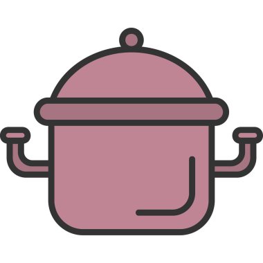 Mutfak çömleği. Basit illüstrasyon