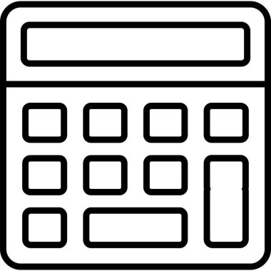 hesaplayıcı hesap makinesi hesap makinesi simgesi dış hat biçiminde