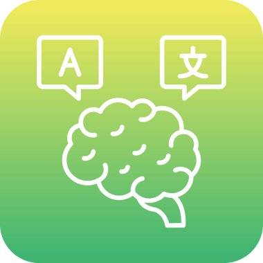 beyin ikonu vektör illüstrasyonu