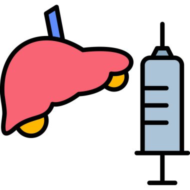 Doldurulmuş ana hatlarıyla hayvan ciğeri ikonu