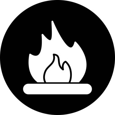 Yangın. Web simgesi basit illüstrasyon