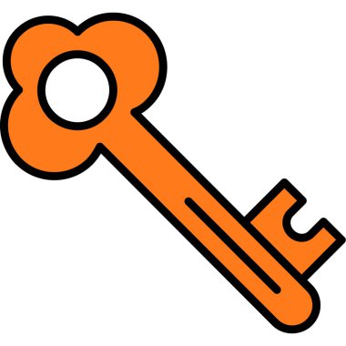 Anahtar simgesi vektör illüstrasyonu