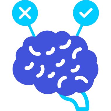 Beyin. Web simgesi basit illüstrasyon