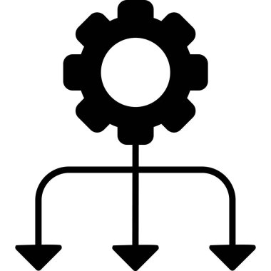 Gears'ı simge vektör. Düz sembolü, gri renkli, yuvarlak açılar, beyaz arka plan tarzıdır