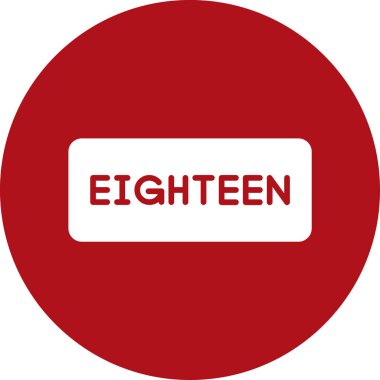 7 numaralı metni olan kırmızı işaretin vektör illüstrasyonu.