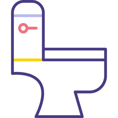 Tuvalet. Web simgesi basit illüstrasyon