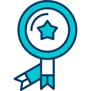 Madalya ikon vektör illüstrasyonu