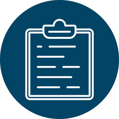 Kontrol listesi vektör simgesi. Basit resimleme