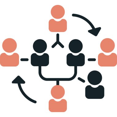 bağlantı ağ simgesi düz tasarımı