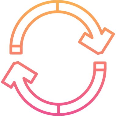 ok vektör çizgisi renk simgesi