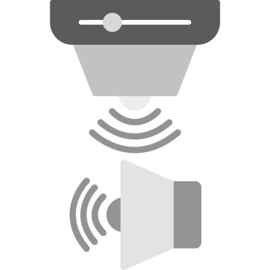 Hoparlör vektör simgesi. Siyah vektör simgesi beyaz arkaplan hoparlöründe izole edildi.