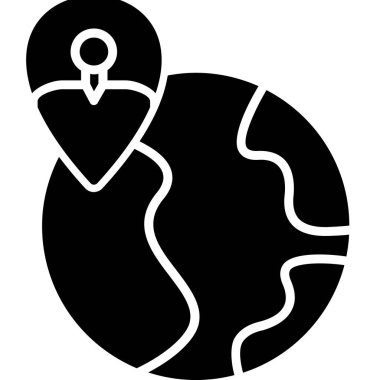 Küre. Web simgesi basit illüstrasyon