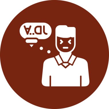 Kabarcığı olan bir adamın vektör çizimi