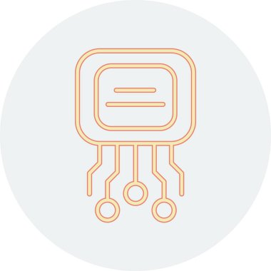 devre kartı vektörü ince çizgi simgesi