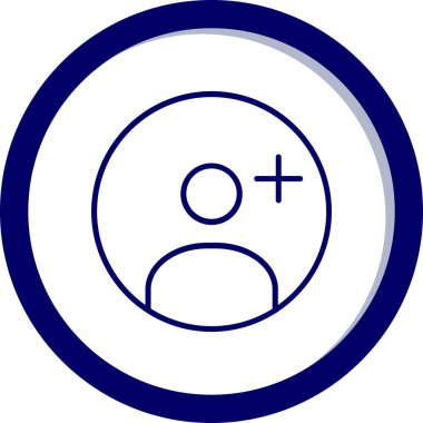 Mavi ve beyaz bir ikonun vektör illüstrasyonu