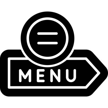 Beyaz arkaplanda düz simge tasarımı menüsü