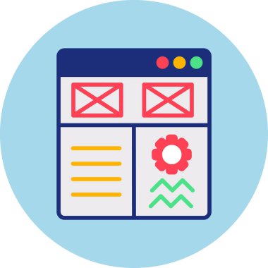 Web simgesi tasarımı, vektör illüstrasyonu