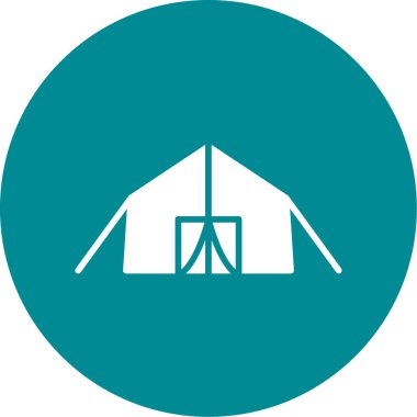 çadır simgesi vektör illüstrasyonu