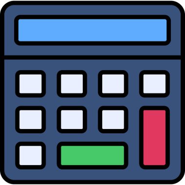 Hesap makinesi simgesi - taslak biçimi