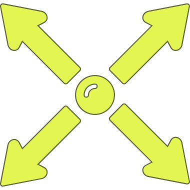 Basit bir el çizimi oklar