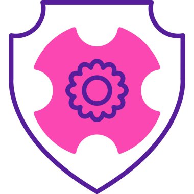 Kalkan Simgesi Vektör illüstrasyon tasarımı