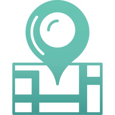 konum haritası pin simgesi doldurulmuş dış hat biçimi