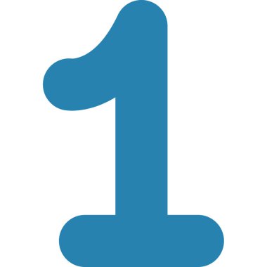 1 sayı simgesi vektör illüstrasyon tasarımı