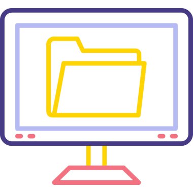 Bilgisayar. Web simgesi basit illüstrasyon