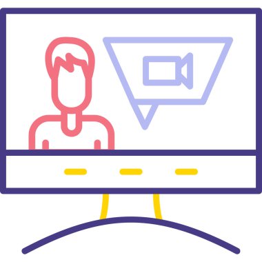 online conference. web icon simple design