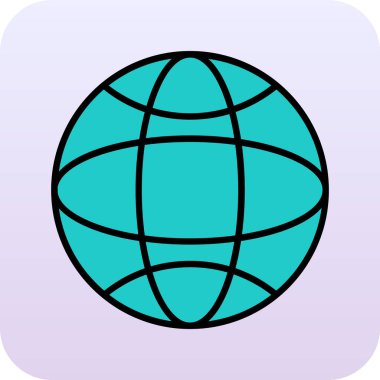 Küresel simge vektör illüstrasyonu