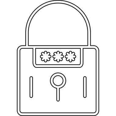 Kilit simgesi. Kilit vektör simgesi web için basit çizimi