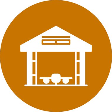 tren. Web simgesi basit illüstrasyon